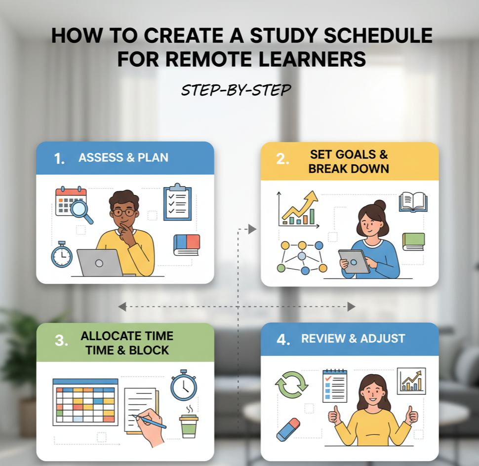 How to Create a Study Schedule for Remote Learners Step-by-Step